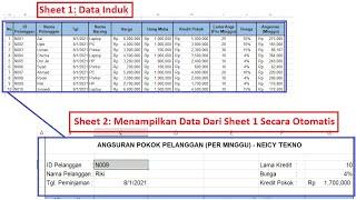 Rumus Excel Untuk Menampilkan Data dari Sheet Lain