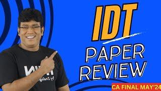 IDT Paper Review by Shiva Teja Sir | CA Final
