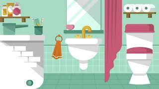 vector bathroom background animation free