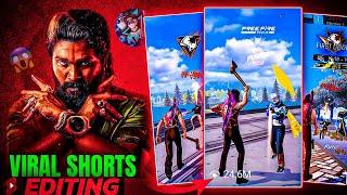 Free fire viral pushpa shorts editing like @kv18freefire in capcut | free fire viral shorts editing