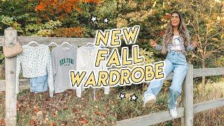 FALL CLOTHING HAUL  plaid pants, cropped cardigans, sweaters + more fall basics!