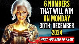 6 Lucky Numbers to FOCUS and GET RICH on 30TH & 31ST December 2024