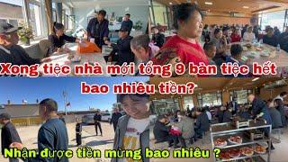 #497Xong tiệc nhà Mới Tổng 9 bàn Tiệc hết Bao Nhiêu Tiền? Nhận được Tiền Mừng Bao nhiêu?