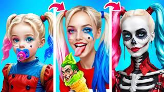 Birth to Death of Harley Quinn and Joker! Superheroes In Real Life