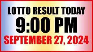 Lotto Result Today 9pm Draw September 27, 2024 Swertres Ez2 Pcso