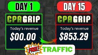 Earn $50/Day  with CPA Marketing FREE Traffic Method  (CpaGrip Tutorial 2024) Make money online