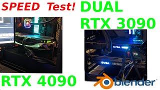 CRAZY SPEED! ONE Rtx 4090 vs DUAL Rtx 3090 | Rendering in Blender
