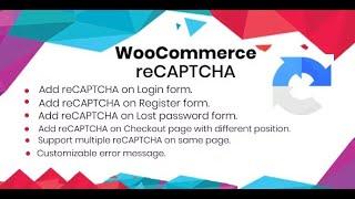 WooCommerce recaptcha Plugin By WebProLead