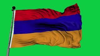 Armenia Flag Waving | GREEN SCREEN & CHROMA MATTE