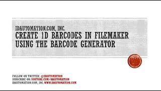 How to create a 1D Barcode in #FileMaker using the IDAutomation Native Generator (Object)