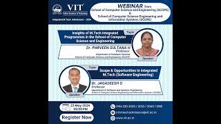 Webinar from the SCOPE & SCORE for Integrated M.Tech. Aspirants-2024.