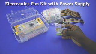 Electronics Fun Kit with Power Supply for beginners | UnBoxing