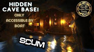 Hidden Cave Base In Scum, Only Accessible By Water! Check Out This Sweet Cave Base I Made In Scum.