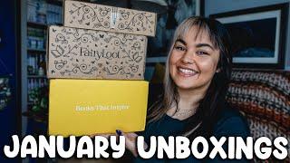January Book Unboxing! Illumicrate & Fairyloot! 2024