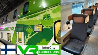 Stunning Finnish Double-Deck InterCity Train in Ekstra Class from Helsinki to Joensuu