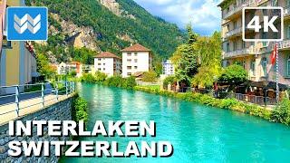 [4K] Interlaken Switzerland  Walking Tour Vlog & Vacation Travel Guide 