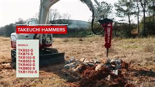 Takeuchi Sound Suppressed Hydraulic Hammer Product Feature