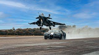 Bugatti Chiron Sport VS Fighter Jet