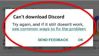 How To Fix Can't Download Discord Google Playstore Android & Ios || Cannot Download App Playstore
