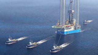 Offshore Jack up Drilling Rig Move Animation - Dorsea International - Offshore Animation