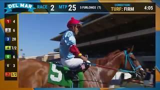 Mongolian Humor wins Race 1 at Del Mar 08/09/19