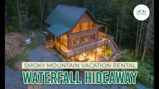 Waterfall Hideaway Smoky Mountain Cabin Rental #smokymountains #fall #airbnb