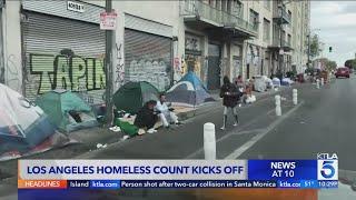 Los Angeles homeless count kicks off