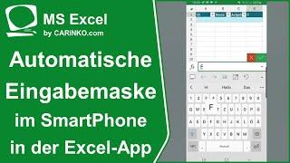 MS Excel - Automatische Eingabemaske in der Excel App - carinko.com