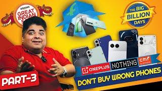 Flipkart Big Billion Days & Amazon Sale | Oneplus, Nothing, CMF | Brandwise Part-3 | Gizmo Gyan