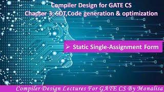 Ch 3.17:Static Single-Assignment Form  | Compiler Design lecture for GATE CSE