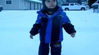 Aidan en la nieve