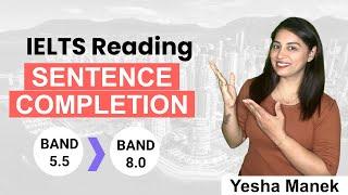 IELTS Reading 2023 Sentence Completion | How to Answer