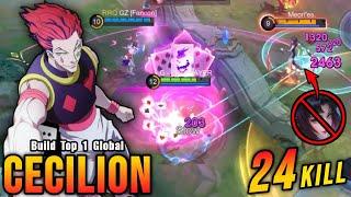 24 Kills!! Powerful Midlane Cecilion Insane Damage Build!! - Build Top 1 Global Cecilion ~ MLBB