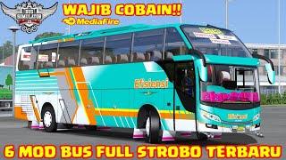 Share! 6 mod bus full strobo terbaru, spesial full animasi / Bussid mod v3.4