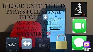 ICLOUD BYPASS SIGNAL FIXED IPHONE 5S - X IPAD A7 - A10 WIFI AND CELLULAR IOS 12 - 18.0.1 CHECKM8 