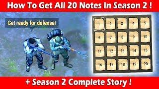 How To Get All 20 Notes + Season 2 Complete Story ! Last Day On Earth Survival