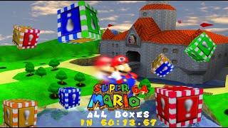 Super Mario 64 - All ! Boxes in 50:13.57