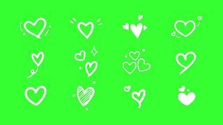 heart green screen/ doodle green screen/ Free for subscribers #2