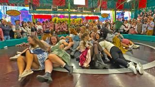 Girls having fun on the Devil’s Wheel. Oktoberfest 2024. TEUFELSRAD