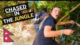 Our MOST TERRIFYING day in NEPAL - Chitwan National Park, Jungle Walk