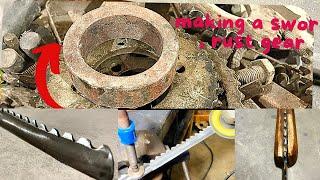 Forging a Sword from a Used Bike Gear Sprocket | DIY Blacksmithing Project