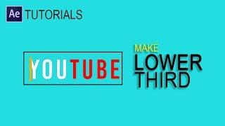 How To Make lower third animation Text Title #Part1 ( After Effects Tutorial )