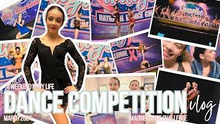 dance competition weekend vlog | imagine dance challenge | dance comp makeup tutorial | 14 hour day!