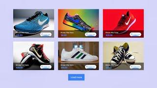Load More Content/Item on Click Using HTML CSS And JS | Load more button JavaScript