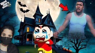 Franklin Become Ghost Inside His New Haunted House | Shinchan - GTA 5