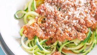 Low Carb Creamy Bolognese with Zucchini Noodles - Keto Recipe - Ninja Kitchen System Auto Spiralizer