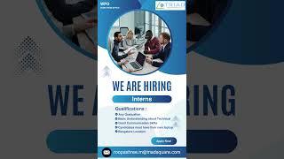 Hiring Interns - Any Graduation(Bangalore Location)#itjobs #bangalore #jobs #freshers #freshersjobs