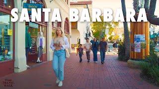 State Street Downtown Santa Barbara California Walking Tour 4k