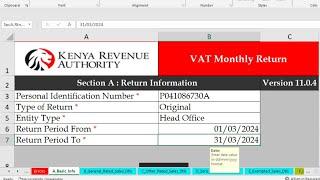 How To file KRA Monthly VAT Returns [Filling the VAT3 Return Excel Sheet]