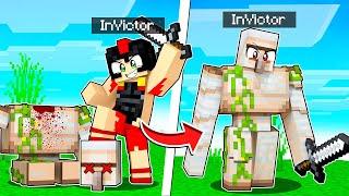 Paso MINECRAFT pero ME CONVIERTO en TODOS los MOBS que MATO  Invictor Reto Minecraft #7